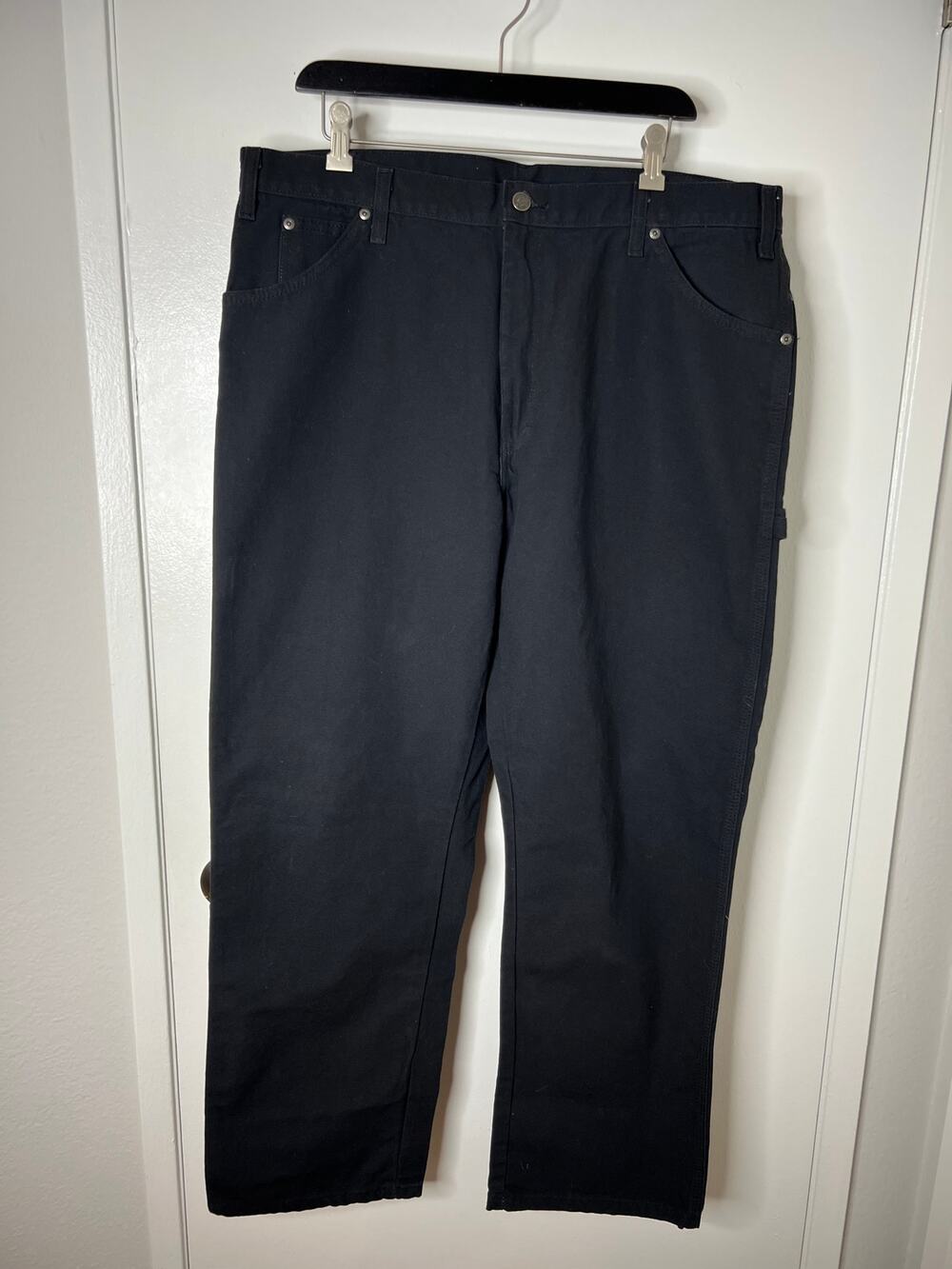 Dickies Men's Relaxed Fit Carpenter Duck Jeans Black NEW ~ Size 38x30